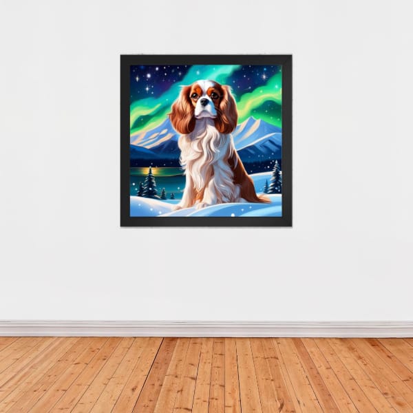 Custom Cavalier King Charles Spaniel portrait from PugMug, Cavalier King Charles Spaniel among Northern Lights